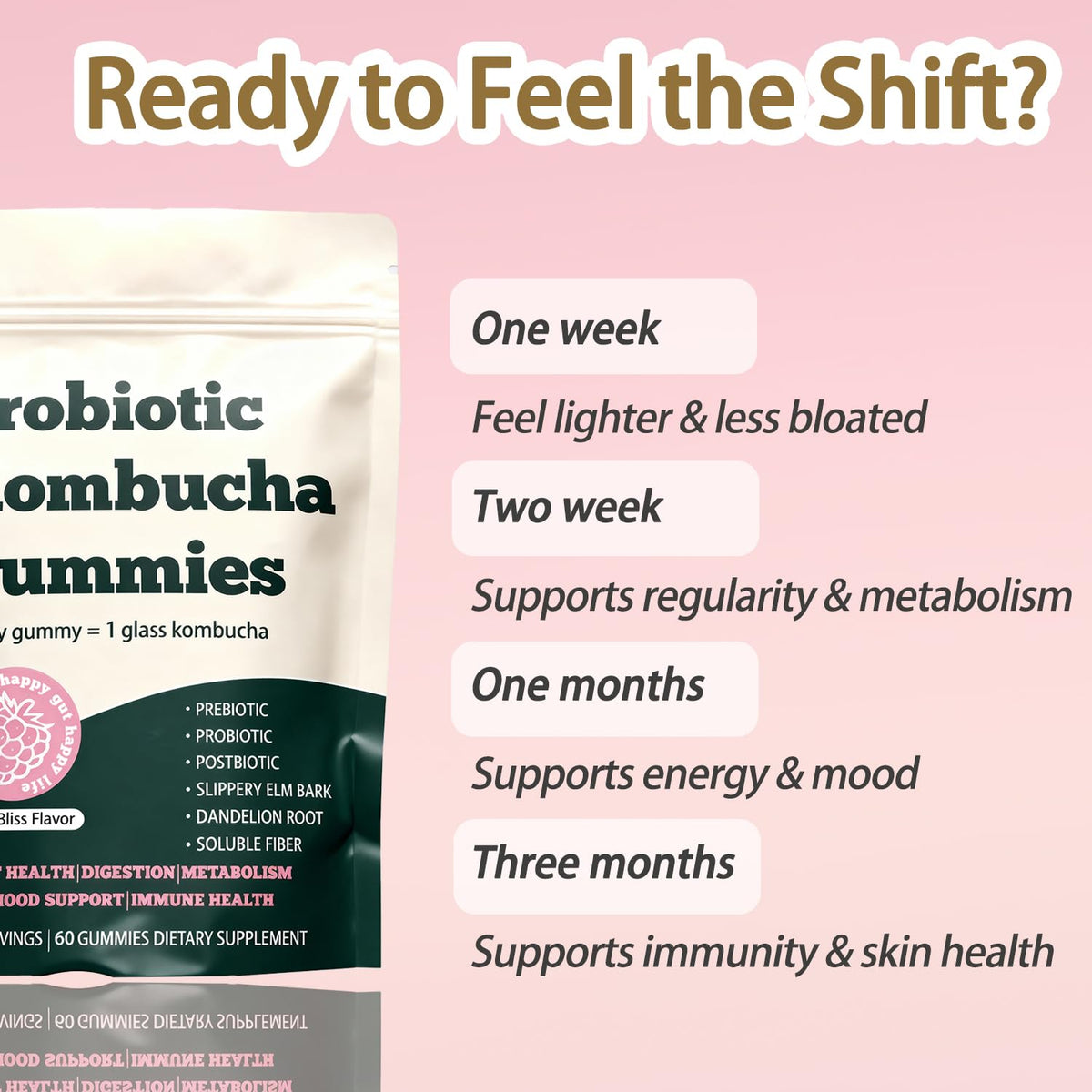 Gummies Kombucha Voererh avec une texture moelleuse et colorée
