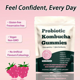 Gummies Kombucha Voererh en gros plan montrant leur forme