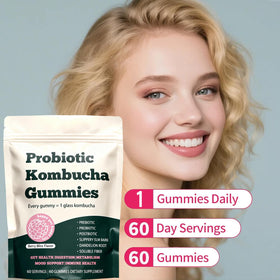 Gummies Kombucha Voererh sur un fond en bois