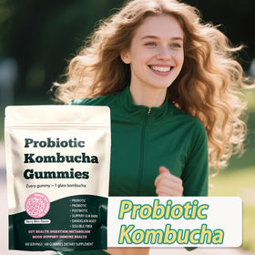 Gummies Kombucha Voererh sur une table avec une ambiance naturelle