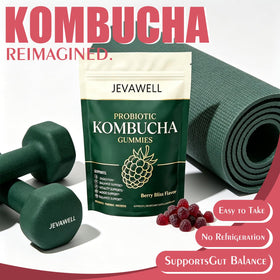 Gummies Kombucha WUJECT en vue de côté, saveur baie