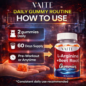 Gummies L-Arginine VAITE sur une table