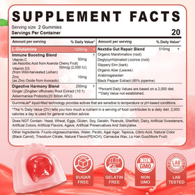 Gummies L-Glutamine Nextdia en gros plan