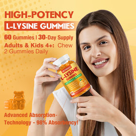 Gummies L-Lysine 1000 mg de VAJYKEWJY, vue de l'arrière