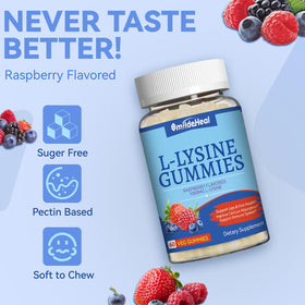 Gummies L-Lysine 1000mg SmildeHeal sur une table