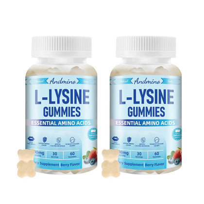 Gummies L-Lysine andmino 1000 mg vue avant avec emballage