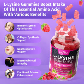 Gummies L-Lysine BVIVLOO au goût framboise
