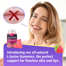 Gummies L-Lysine BVIVLOO sur une table