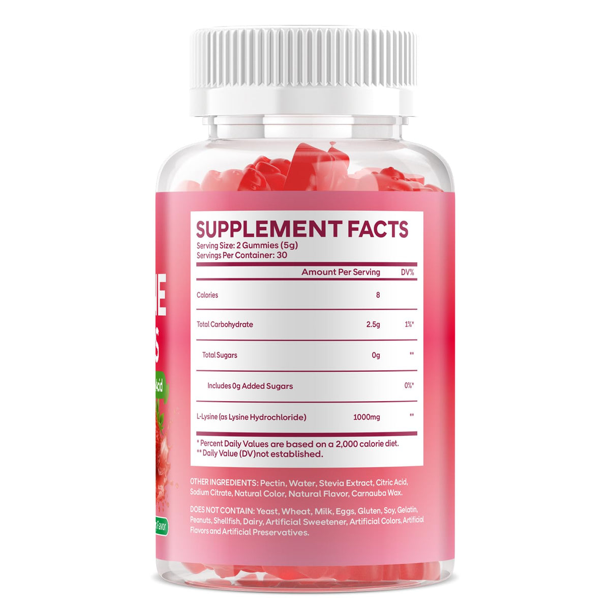 Gummies L-Lysine GGMMUU et informations nutritionnelles
