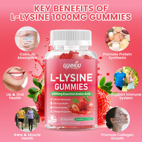 Gummies L-Lysine GGMMUU sur une table