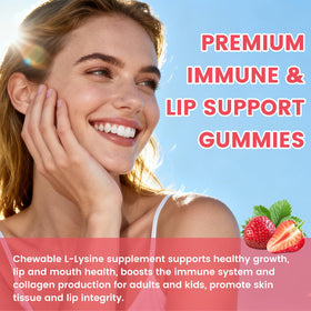 Gummies L-Lysine GGMMUU sur une table