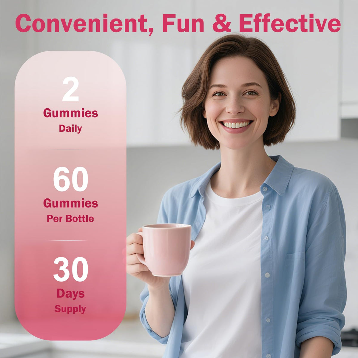 Gummies L-Lysine Klinovium avec des fruits frais à côté