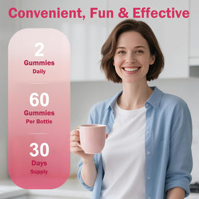 Gummies L-Lysine Klinovium avec des fruits frais à côté