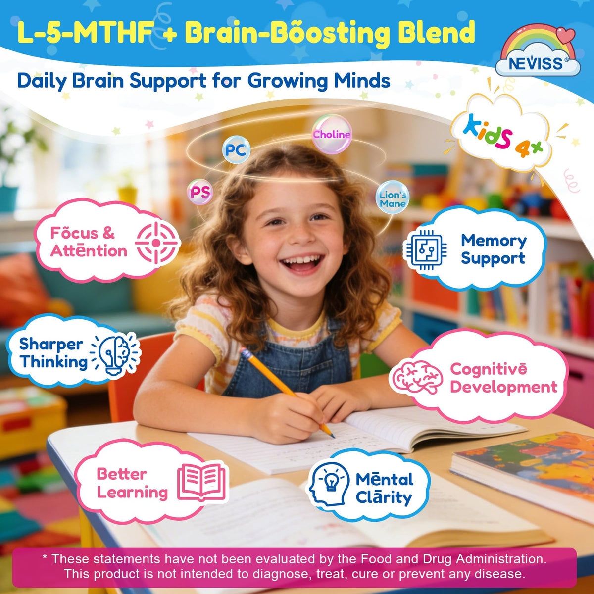 Gummies L-Méthylfolate NEVISS dans un environnement scolaire