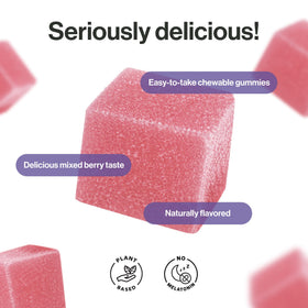Gummies L-Theanine 200mg kindnature, détails sur les baies mélangées