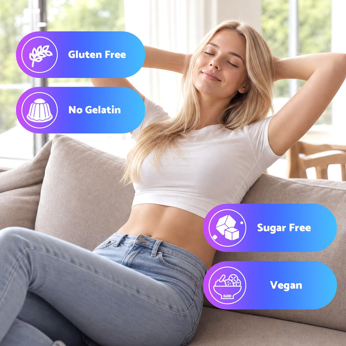 Gummies L-Théanine 400mg MEENCCD affichage des ingrédients