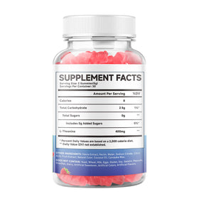 Gummies L-Théanine 400mg MEENCCD sur une table en bois