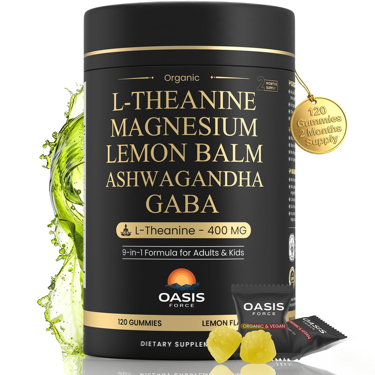 Gummies L-Theanine 400mg OASIS FORCE emballage avant
