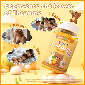 Gummies L-Theanine de Geeoasis, ingrédients sur l'emballage
