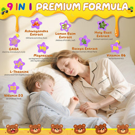 Gummies L-Theanine de Geeoasis, vue de côté avec dosage