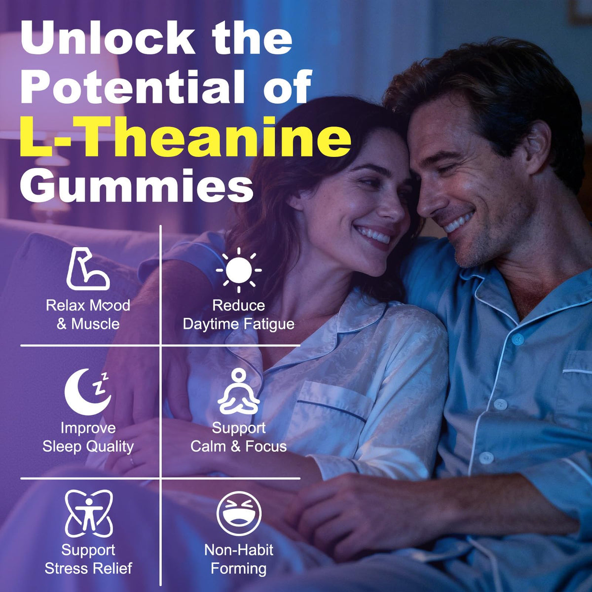 Gummies L-Théanine Sijigood avec une main tenant une gomme