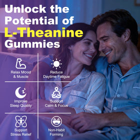 Gummies L-Theanine Sijigood dans un bol, présentation