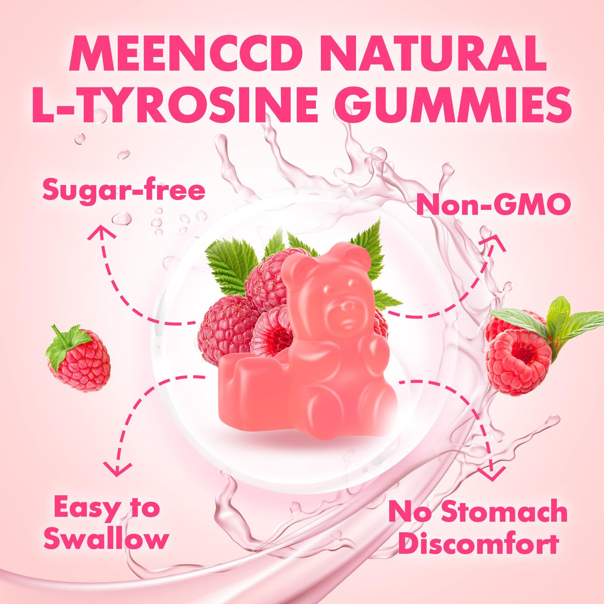 Gummies L-Tyrosine 1000mg MEENCCD avec une cuillère