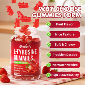 Gummies L-Tyrosine GrnLife, étiquette et informations nutritionnelles