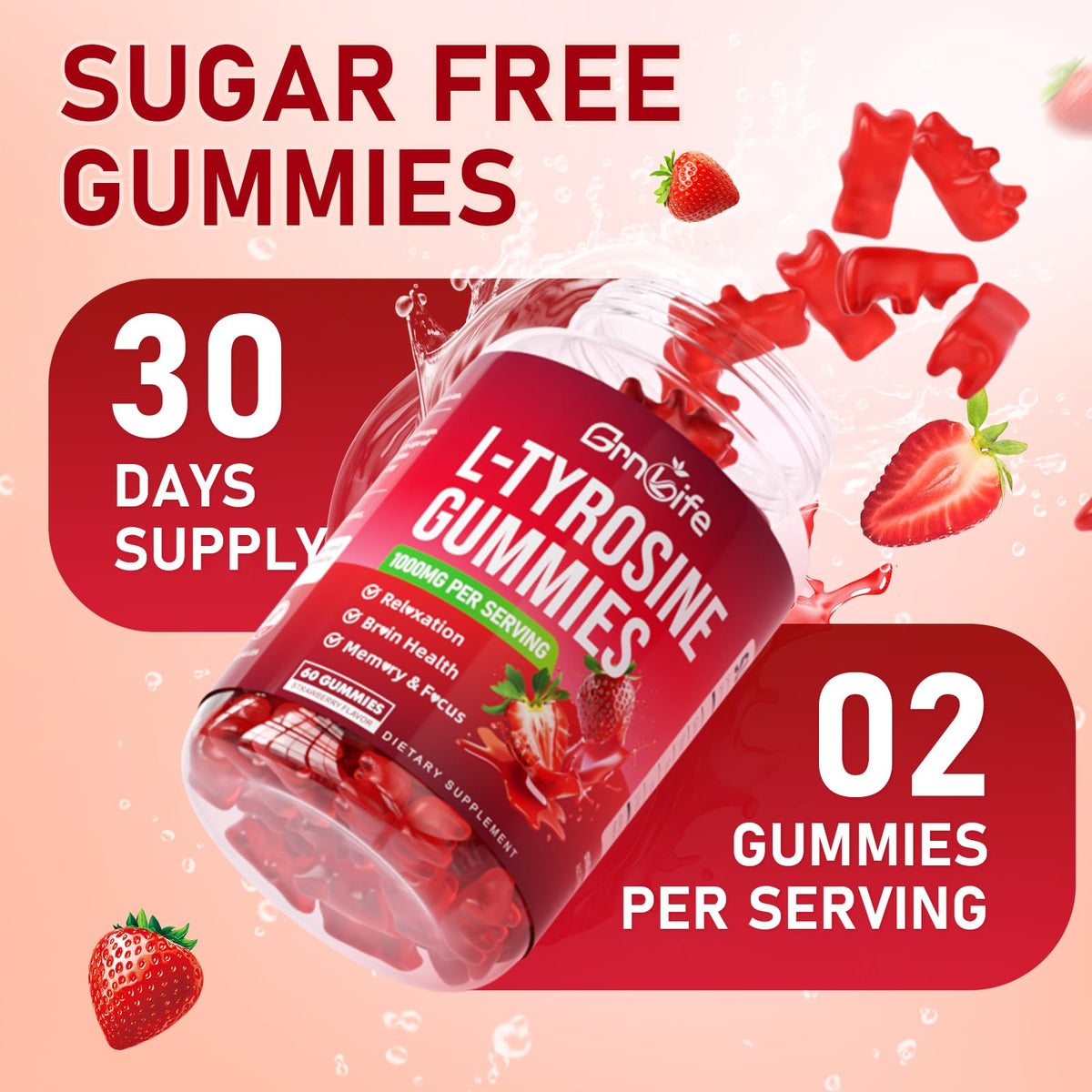 Gummies L-Tyrosine GrnLife, prise en main