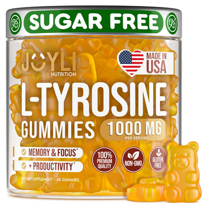 Gummies L-Tyrosine JOYLI Nutrition 1000mg vue de face