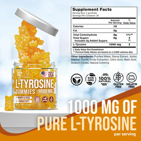 Gummies L-Tyrosine JOYLI Nutrition sur une table