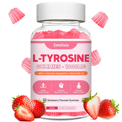 Gummies L-Tyrosine Zetelixia 10 en 1 pot de 60 Ct