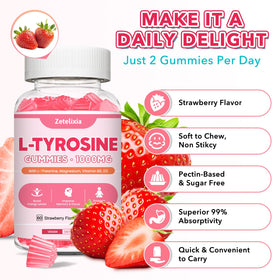 Gummies L-Tyrosine Zetelixia sur une table