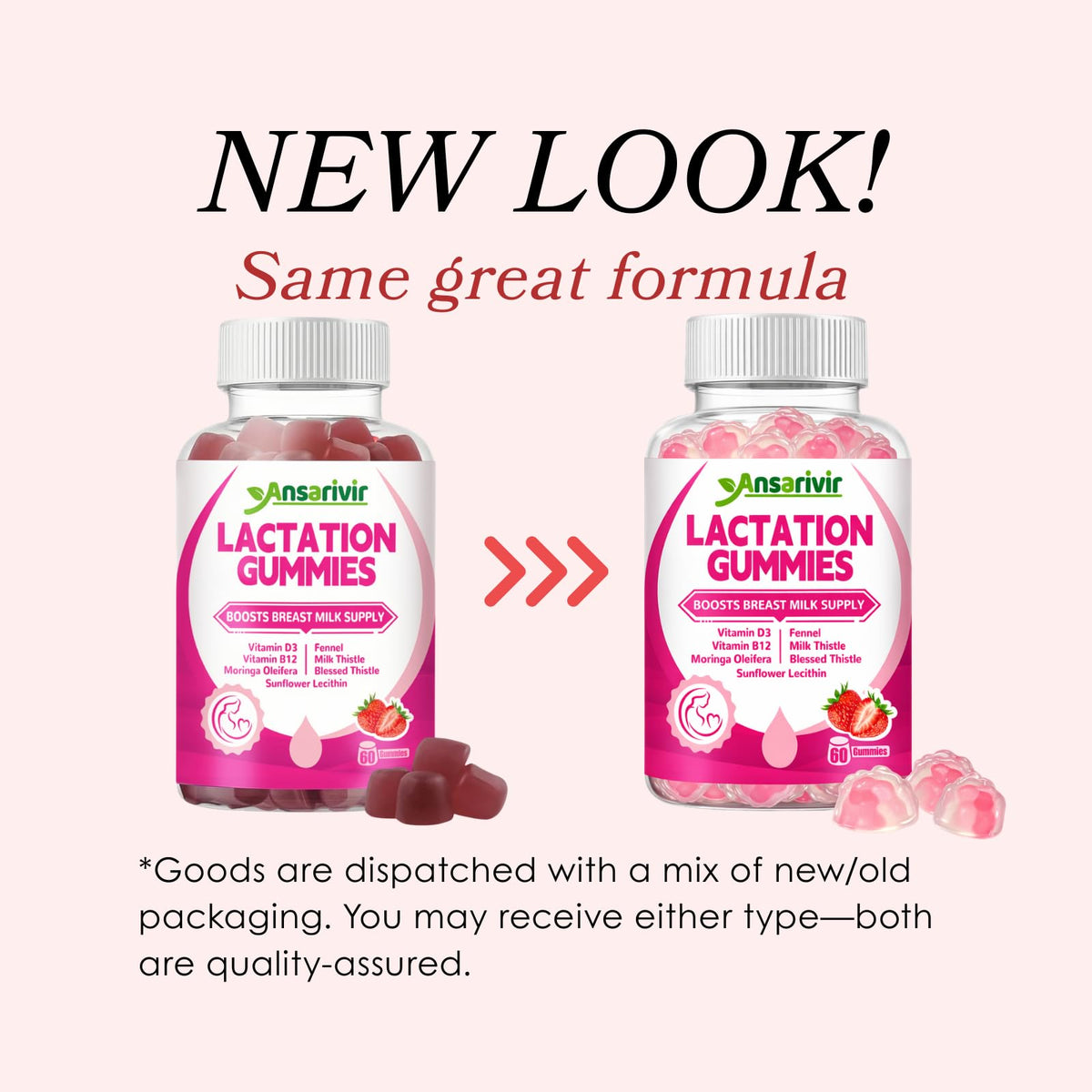 Gummies lactation Ansarivir 60 gummies fraise - présentation des gummies