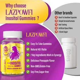 Gummies Lazpowfi à l'Inositol en gros plan