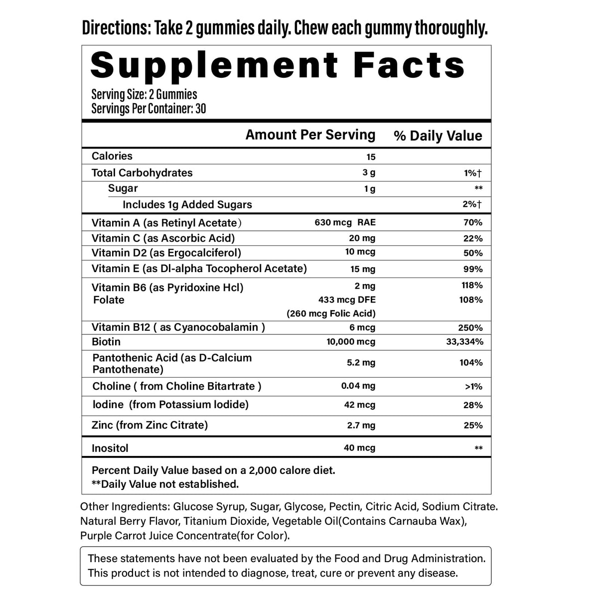 Gummies Lazpowfi Biotine avec une présentation en flat lay