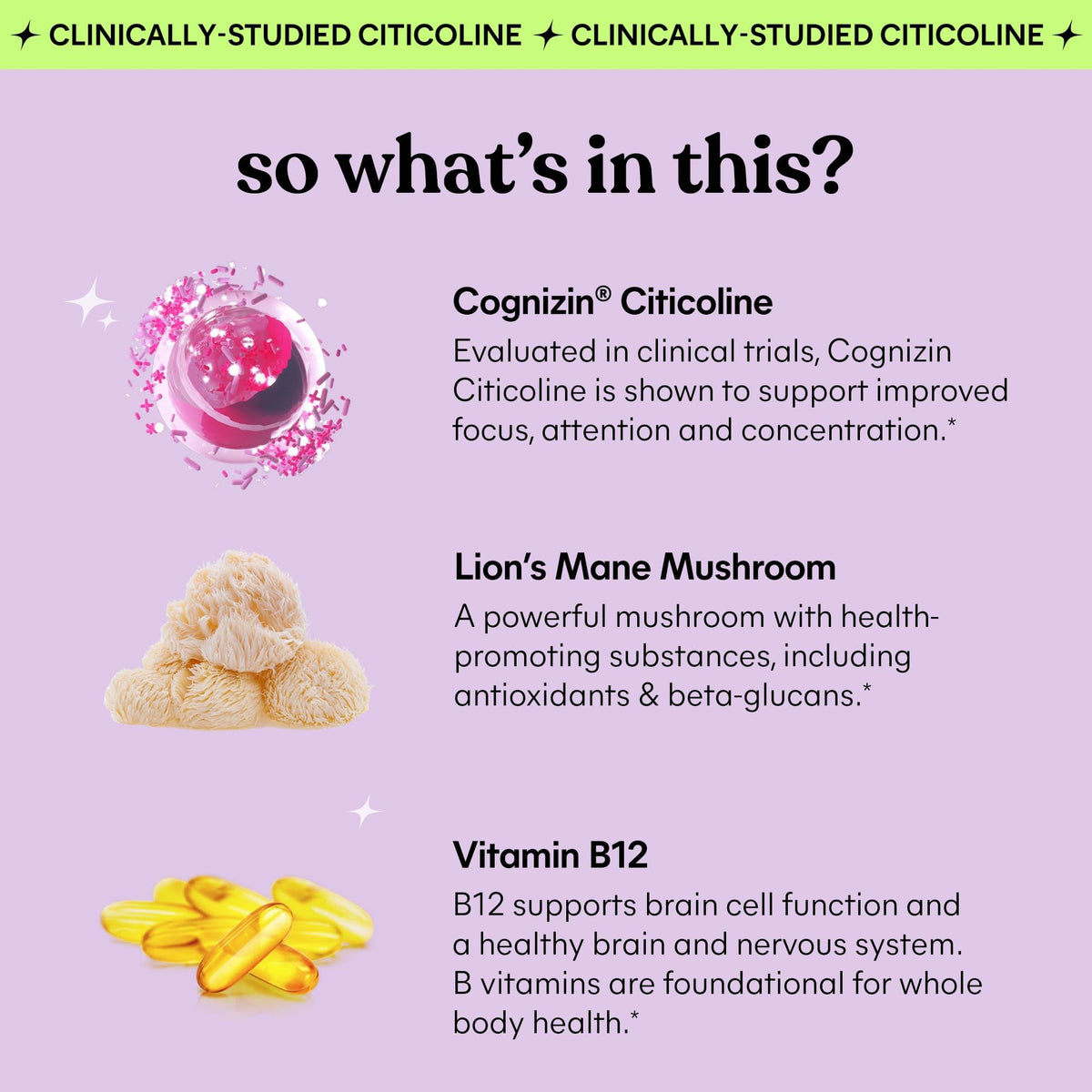 Gummies Lemme Concentration avec extrait de champignon Lion's Mane