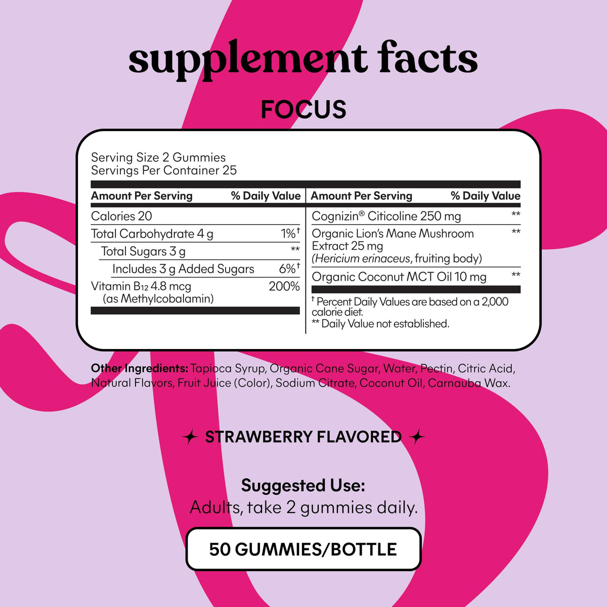 Gummies Lemme Concentration et Cognizin Citicoline