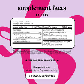 Gummies Lemme Concentration et Cognizin Citicoline
