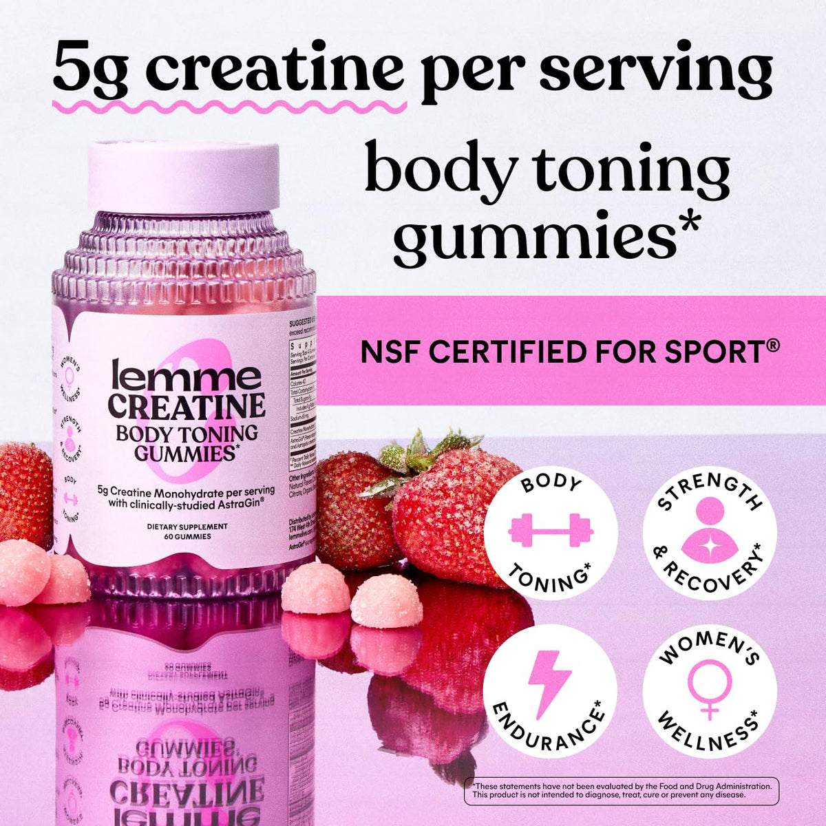 Gummies Lemme créatine monohydrate en main
