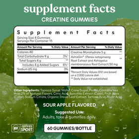 Gummies Lemme créatine monohydrate pomme acide en portion