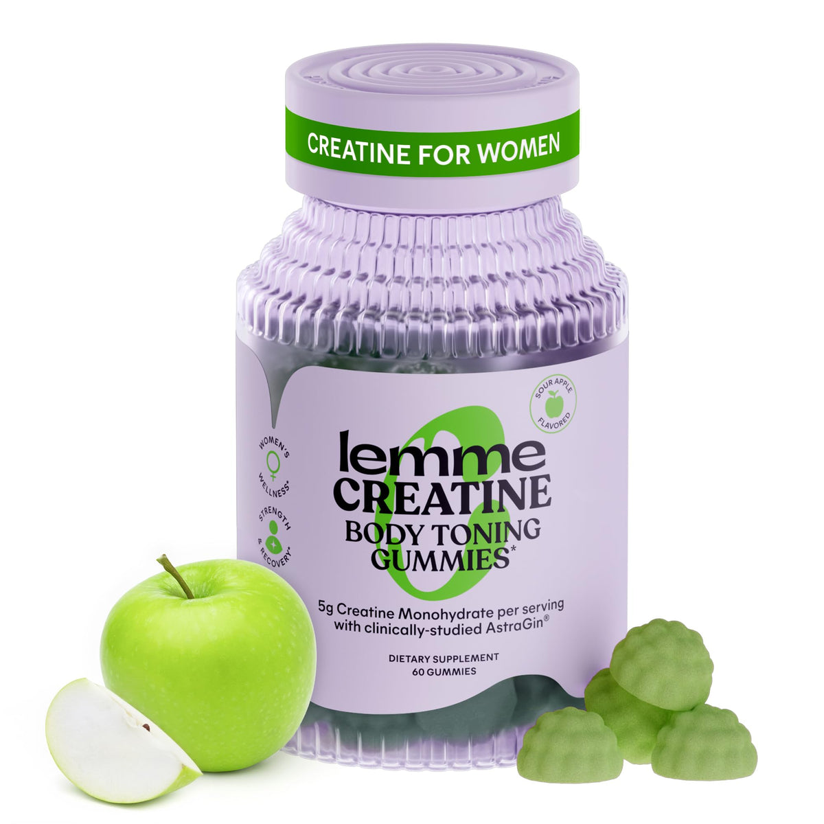 Gummies Lemme créatine monohydrate pomme acide vue de face