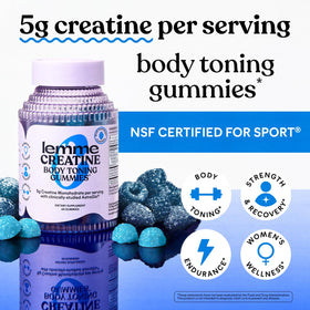 Gummies Lemme présentées sur un fond coloré