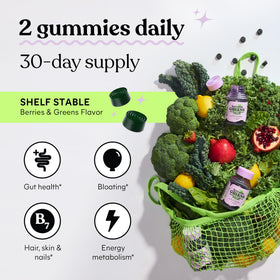 Gummies Lemme Superfood dans une main, taille et texture