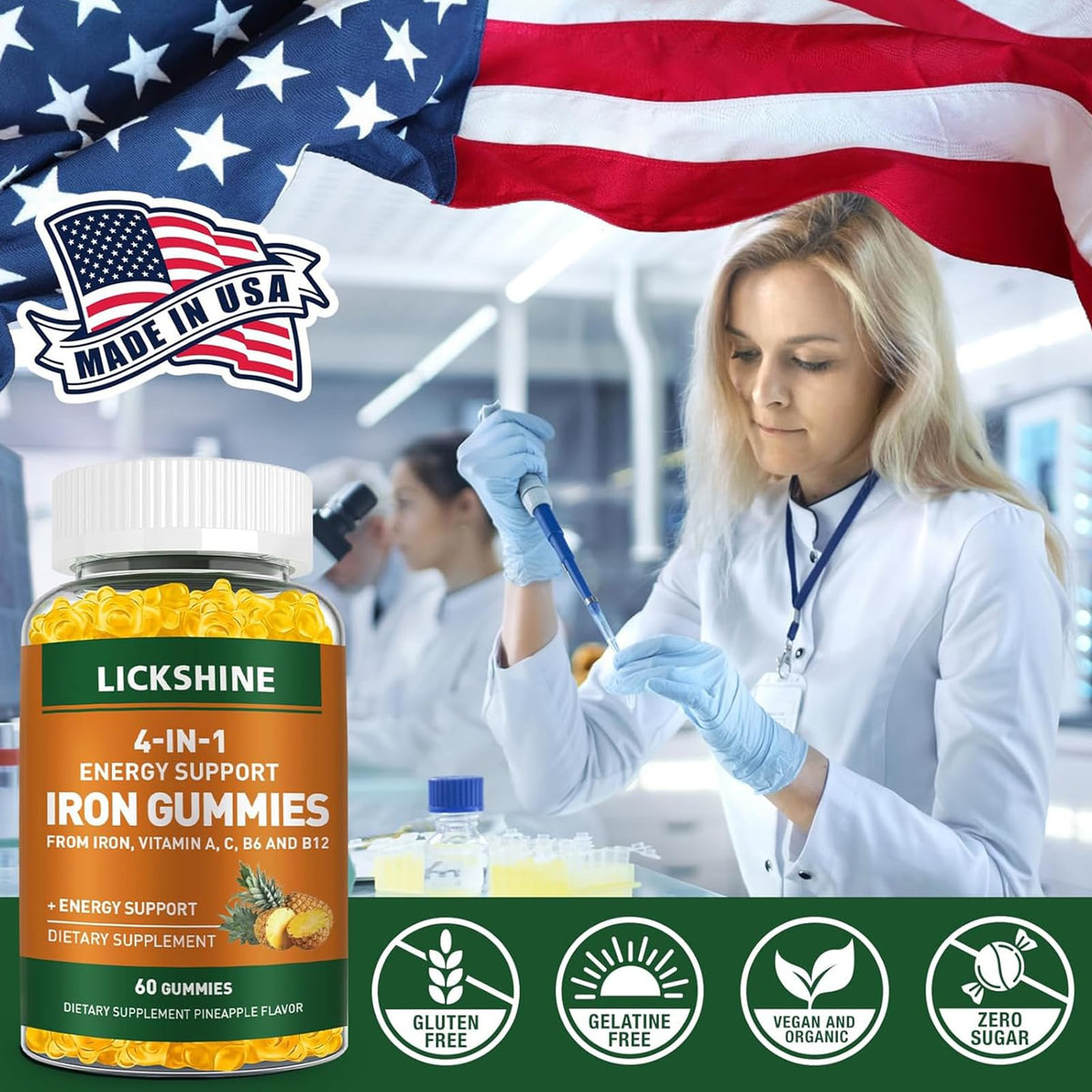 Gummies lickshine avec une cuillère pour dosage