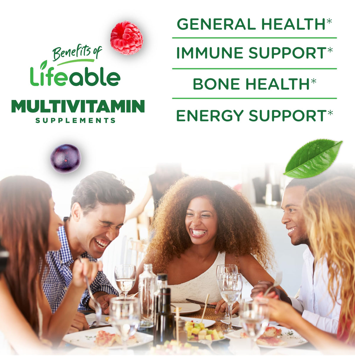 Gummies Lifeable avec saveur de baies, présentation