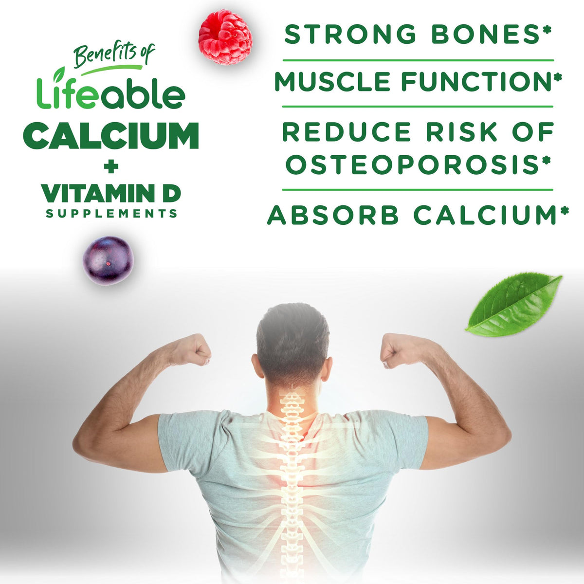 Gummies Lifeable Calcium D3, présentation des gummies