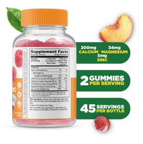 Gummies Lifeable Calcium Magnésium Zinc avec saveur framboise