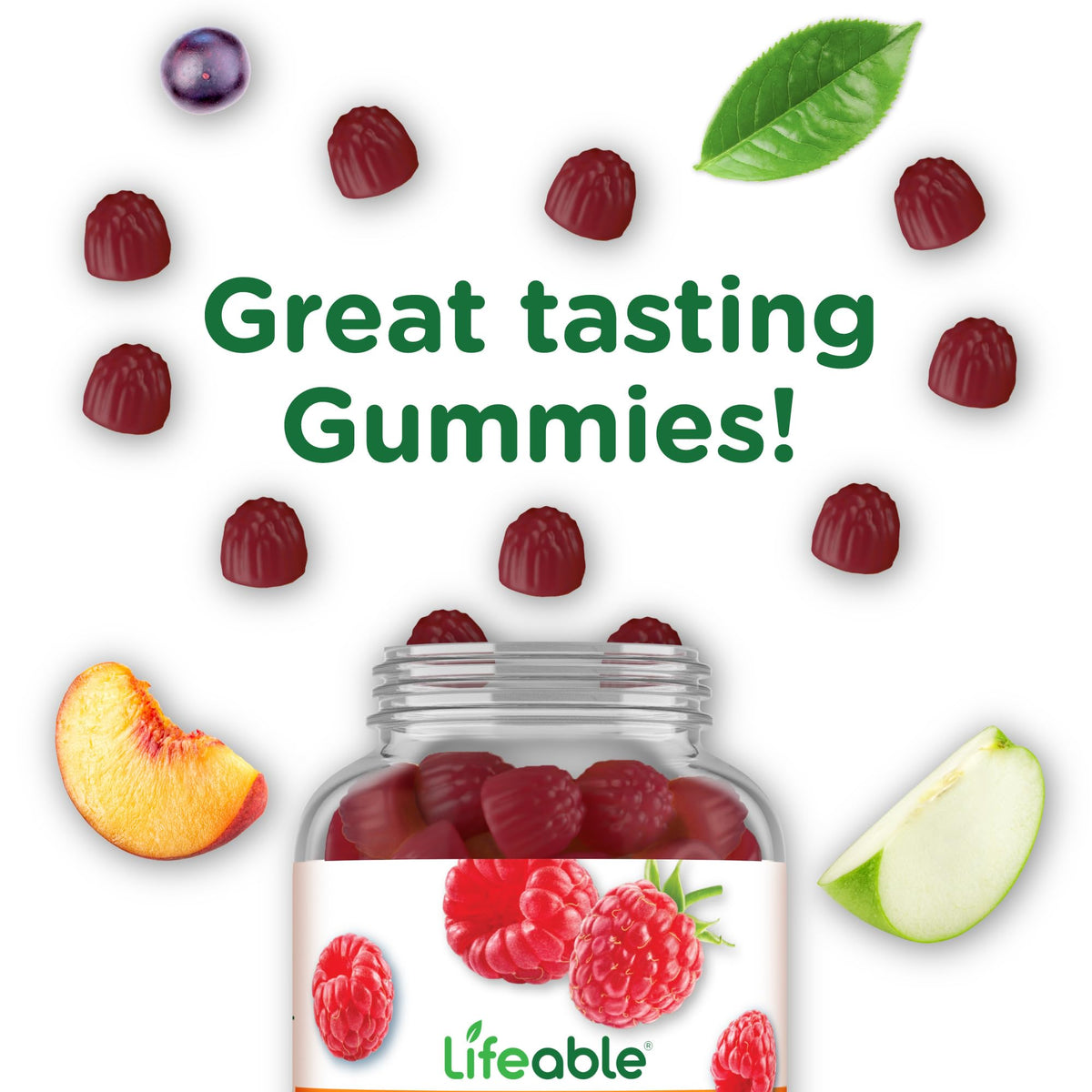 Gummies Lifeable dans une main, prêtes à être consommées