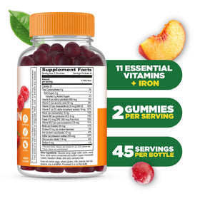 Gummies Lifeable multivitamines à mâcher, vue de face